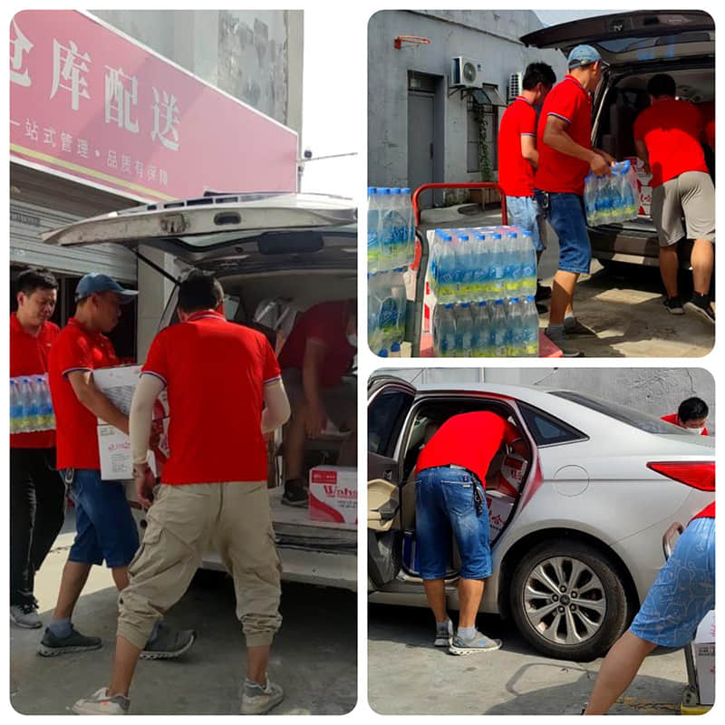 上海高温40℃丨给96个工地一线工人送防暑物资