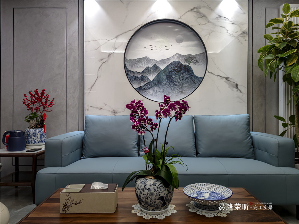 宝山区110平新房装修，中式韵味的2口之家,© 易路荣昕·上海·装修实景案例